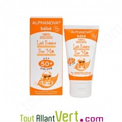 Lait solaire pour b�b�, indice 50 sans parfum