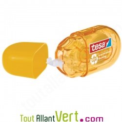 Mini Roller de correction recycl� jaune, Eco-Logo