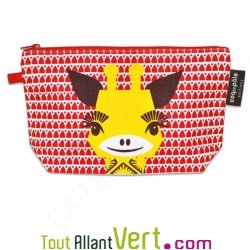 Grande trousse en coton bio Girafe 22 x 13 cm