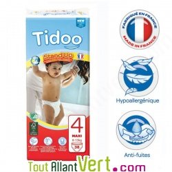 38 Culottes d\'apprentissage 8-15Kg Taille 4, jetables cologiques Tidoo