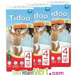 3 x 38 Culottes d\'apprentissage 8-15Kg Taille 4, jetables �cologiques Tidoo