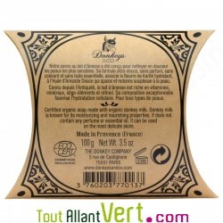 Savon au lait d\'anesse Bio sans Parfum, peaux sche et sensibles, 100g