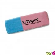 Gomme duo crayon et stylo en caoutchouc naturel rose et bleu