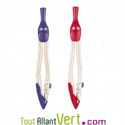 Compas en acier avec mine et bague pour l\'cole