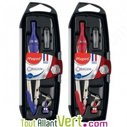 Compas en acier avec mine et bague pour l\'cole