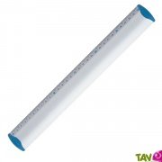 Rgle 30 cm en aluminium, bord biseaut et gradu