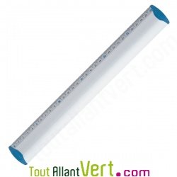 R�gle 30 cm en aluminium, bord biseaut� et gradu�