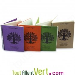 Carnet lign� A5 � spirale 120 pages recycl�es, 90g