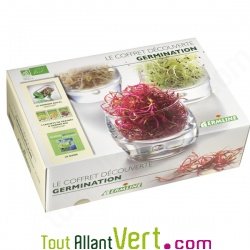 Kit initiation aux graines � germer, germoir+graines bio+livre