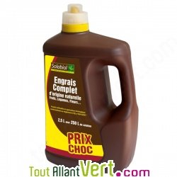Engrais liquide complet naturel agre Bio 2.5L pour 200L de solution, Solabiol