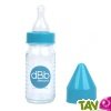 Biberon en verre sans BPA 110 ml, bouchon bleu