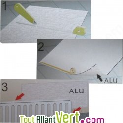 Film isolant r�flecteur pour radiateur, � fixer sur mur 250cm x 65cm