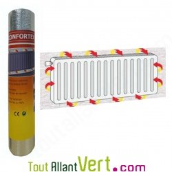 Film isolant r�flecteur pour radiateur, � fixer sur mur 250cm x 65cm