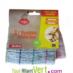 2 lavettes essuie-tout recycl�es