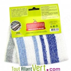 2 lavettes essuie-tout recycl�es, grise et bleue