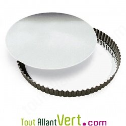 Tourti�re 28cm fond amovible pour d�moulage facile, en fer blanc