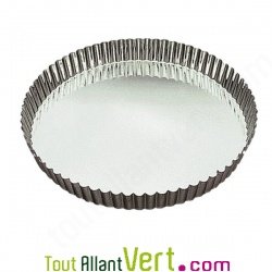 Tourti�re 28cm ronde en fer blanc, fond fixe