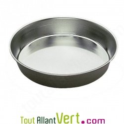 Moule  manqu rond en fer blanc, 24cm