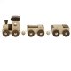 Train en bois et ses wagons � tirer, 37cm, 2 ans+