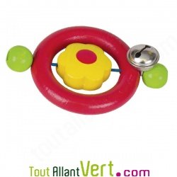 Portique d\'activit�s b�b�, coccinelle et hochet en bois r�glable en hauteur