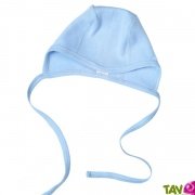 Bonnet b�b� coton bio Bleu 62/68 180g/m2