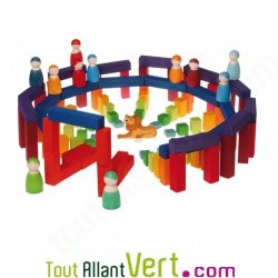 Blocs en bois pour construire et compter 100 pi�ces, 4 ans+