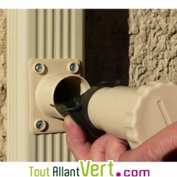 Collecteur d\'eau de pluie sans coupe de goutti�re rectangulaire Sable