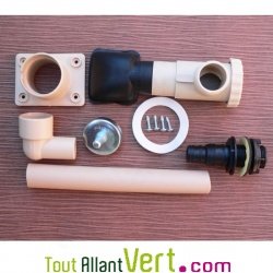 Collecteur d\'eau de pluie sans coupe de goutti�re rectangulaire Sable