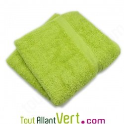Serviettes de toilette Vert 50x100cm en �ponge de coton biologique