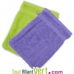 Gants de toilette en ponge de coton biologique 21x16cm