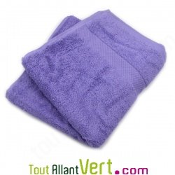 Drap de Bain lavande 70x140cm en �ponge de coton biologique