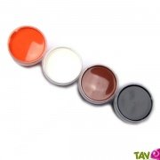 Peinture aux doigts �cologique - Orange, marron, blanc et noir