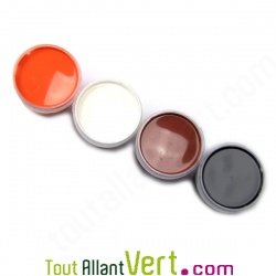 Peinture aux doigts �cologique - Orange, marron, blanc et noir