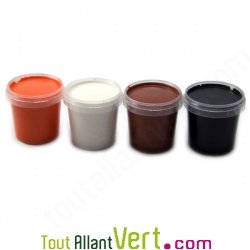 Peinture aux doigts �cologique - Orange, marron, blanc et noir