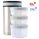Lunch-box isotherme inox 1,5 litre, 3 compartiments