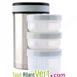 Lunch-box isotherme inox 1,5 litre, 3 compartiments