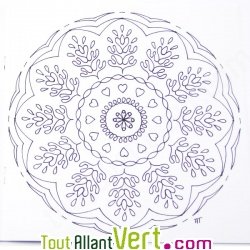 Mandala dtente pour Adultes, coloriage en papier recycl
