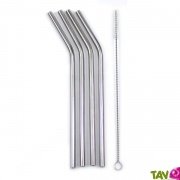 Pailles en inox incurves incassable