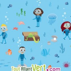 Sac sandwich enfant reutilisable et lavable, bleu