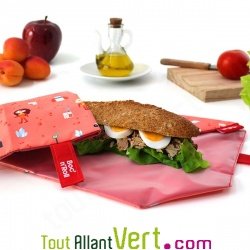 Sac sandwich enfant reutilisable et lavable, orange