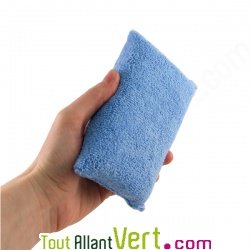 Eponge microfibres bleu pour nettoyage �colo 14cm x 10 cm