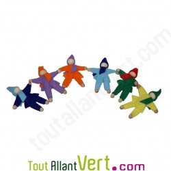 Elfs en laine, lot de 6