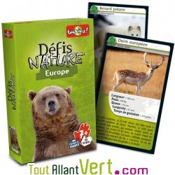 Jeu de cartes D�fis Nature, Les animaux d\'Europe, 7 ans +