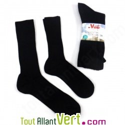 Chaussettes Noires en Coton Bio, lot de 3 paires