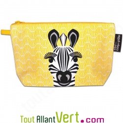 Grande trousse en coton bio Z�bre 22 x 13 cm