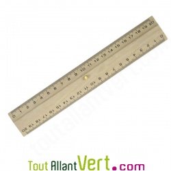 Double d�cim�tre en bois biseaut� et t�ton m�tal France