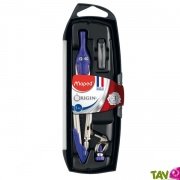 Compas Bleu en acier avec mine et bague pour l'�cole