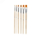 Pinceau plat bois non trait�  et poil nylon orange