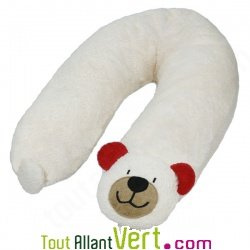 Coussin de grossesse et d\'allaitement, coton bio et balle d\'�peautre bio, ours