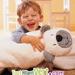 Coussin de grossesse et d\'allaitement, coton bio et balle d\'�peautre bio, ours